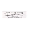 Wall Quotes & Signs-Kirkland's Home Music Is Life Wall Plaque White/Black