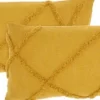 Pillows-Kirkland's Home Mustard Tufted Diamond Lumbar Pillows, Set Of 2 Yellow