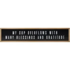 Wall Quotes & Signs-Kirkland's Home My Cup Overflows Wall Plaque Black/White