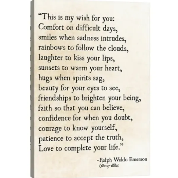 Wall Quotes & Signs-Kirkland's Home My Wish For You Canvas Art Print Ivory/Black