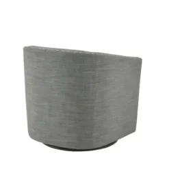 Accent Chairs-Kirkland's Home Nailhead Swivelling Barrel Accent Chair Gray