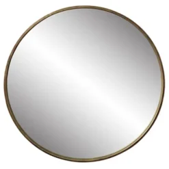 Decorative Mirrors-Kirkland's Home Napa Golden Round Frame Mirror