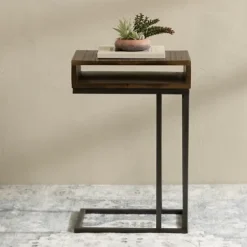 Accent & End Tables-Kirkland's Home Nash C-Table Brown/Gray