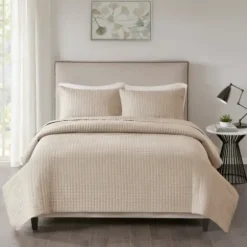 Bedspreads & Coverlets-Kirkland's Home Nash 3-Pc. Reversible Queen Coverlet Set Brown