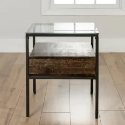 Accent & End Tables-Kirkland's Home Nash Side Table Brown/Gray