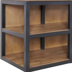 Entryway Furniture-Kirkland's Home Natural Acacia Wood And Metal Hall Tree With Bench