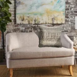 Pillows-Kirkland's Home Natural And Black Cozy Fringe Pillow Black/Ivory