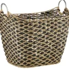 Baskets & Boxes-Kirkland's Home Natural And Black Seagrass Diamond Weave Basket Brown/Black