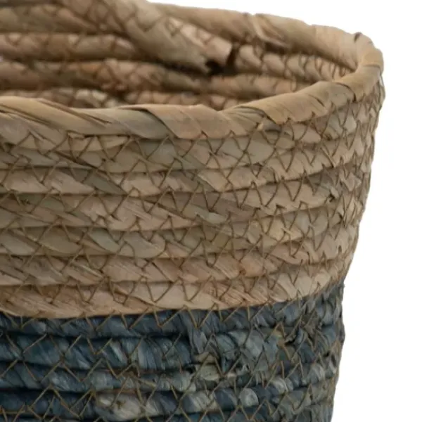 Baskets & Boxes-Kirkland's Home Natural And Gray Woven Jute Planter Basket Tan/Gray