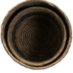 Baskets & Boxes-Kirkland's Home Natural And Gray Woven Jute Planter Basket Tan/Gray