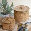Baskets & Boxes-Kirkland's Home Natural Antique Woven 2-Pc. Box Set Brown/Tan