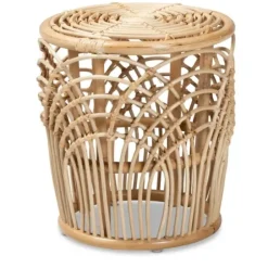 Accent & End Tables-Kirkland's Home Natural Boho Rattan Weave Accent Table