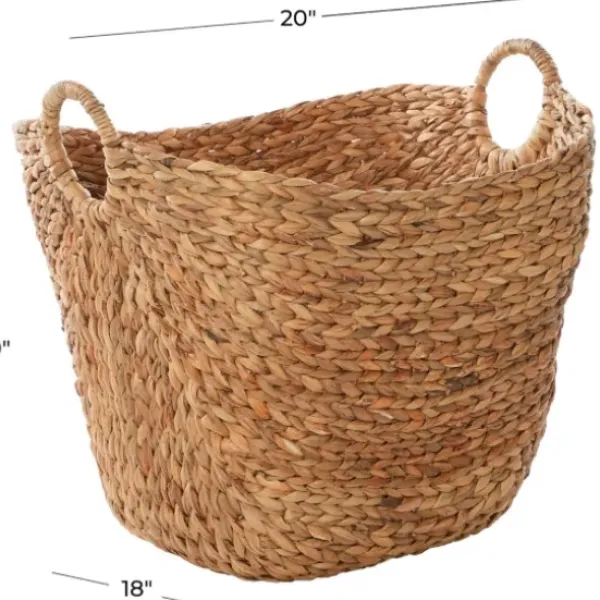 Baskets & Boxes-Kirkland's Home Natural Braided Seagrass Basket Tan