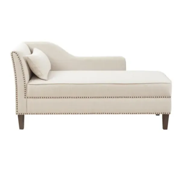 Sofas & Loveseats-Kirkland's Home Natural Brett Accent Chaise Lounge Tan