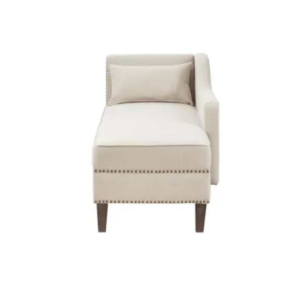Sofas & Loveseats-Kirkland's Home Natural Brett Accent Chaise Lounge Tan
