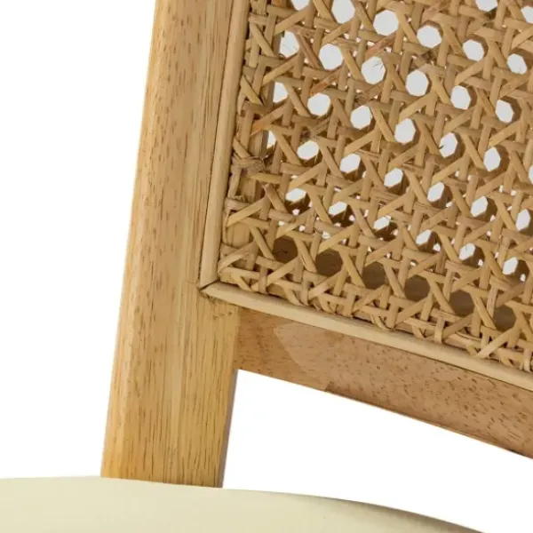 Office Furniture-Kirkland's Home Natural Cane Back Suede Office Chair