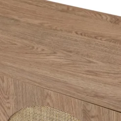 Cabinets & Sideboards-Kirkland's Home Natural Cane Wood Arched Sideboard Cabinet