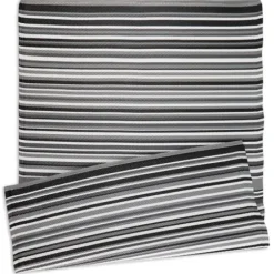 Outdoor Rugs-Kirkland's Home Natural Canva Striped Outdoor Area Rug, 4X7 Tan