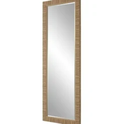 Decorative Mirrors-Kirkland's Home Natural Coastal Full-Length Wall Mirror