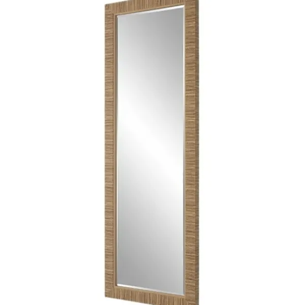 Decorative Mirrors-Kirkland's Home Natural Coastal Full-Length Wall Mirror