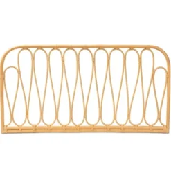 Beds & Headboards-Kirkland's Home Natural Curved Rat Wall Mounted Queen Headboard Tan