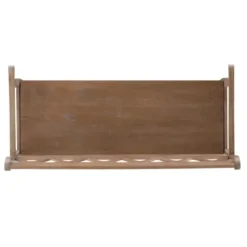 Benches & Ottomans-Kirkland's Home Natural Driftwood Fretwork Back Storage Bench Brown