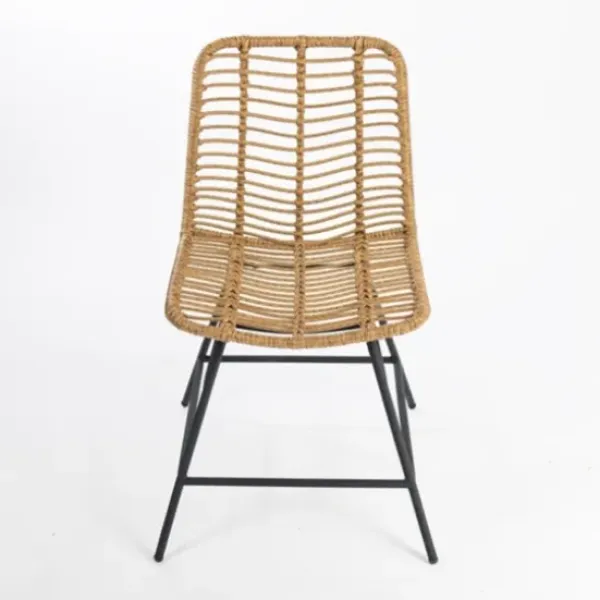 Dining Chairs-Kirkland's Home Natural Fishbone Rat Dining Chair Tan