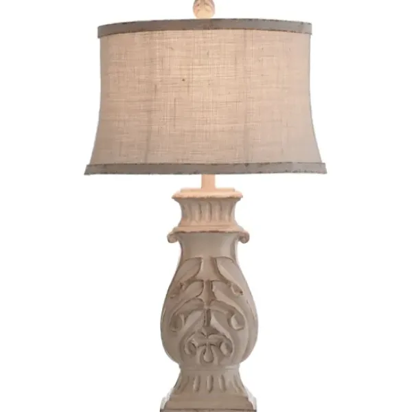 Table Lamps-Kirkland's Home Natural French Country Table Lamp White