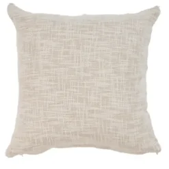 Pillows-Kirkland's Home Natural Fringe Diamond Pillow, 20 In. Tan