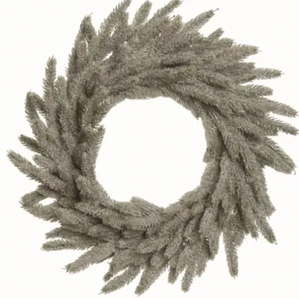 Wreaths-Kirkland's Home Natural Frosted Pine Branch Christmas Wreath Green