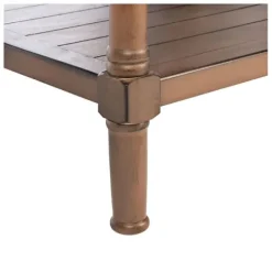 Accent & End Tables-Kirkland's Home Natural Geometric Industrial Pull Accent Table Brown
