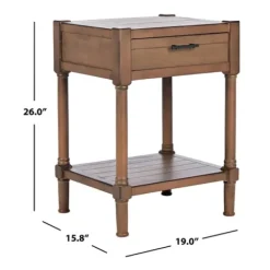 Accent & End Tables-Kirkland's Home Natural Geometric Industrial Pull Accent Table Brown