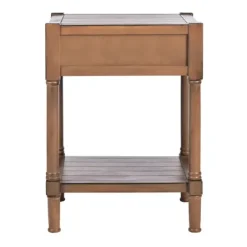 Accent & End Tables-Kirkland's Home Natural Geometric Industrial Pull Accent Table Brown