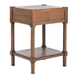 Accent & End Tables-Kirkland's Home Natural Geometric Industrial Pull Accent Table Brown