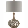 Table Lamps-Kirkland's Home Natural Hemp Rope Coastal Table Lamp White