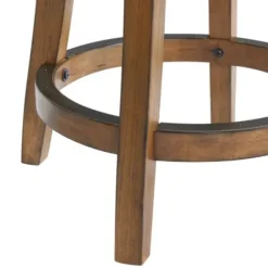 Bar Stools & Counter Height Stools-Kirkland's Home Natural Linen Barrel Base Swivel Counter Stool Set Tan