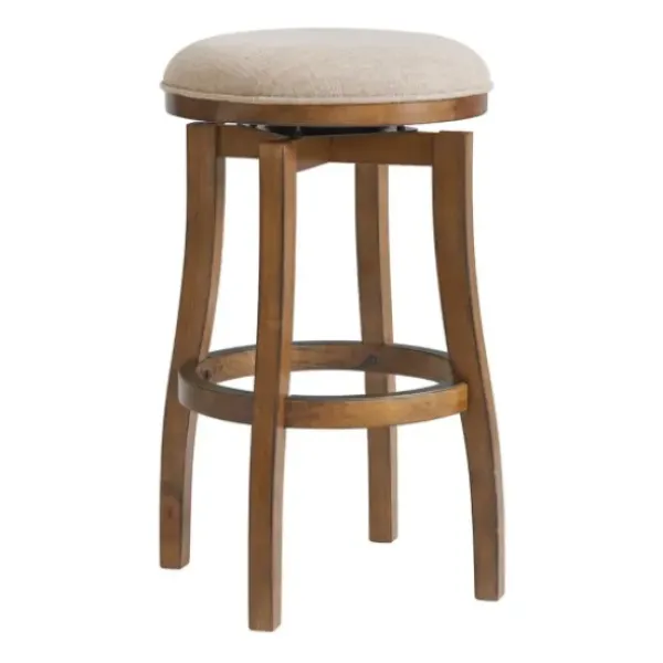 Bar Stools & Counter Height Stools-Kirkland's Home Natural Linen 2-Pc. Barrel Base Bar Stool Set Tan