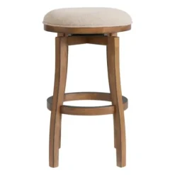 Bar Stools & Counter Height Stools-Kirkland's Home Natural Linen 2-Pc. Barrel Base Bar Stool Set Tan
