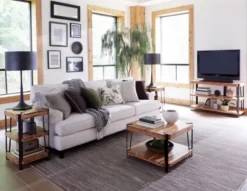 Coffee Tables-Kirkland's Home Natural Live Edge Acacia Wood Coffee Table Tan