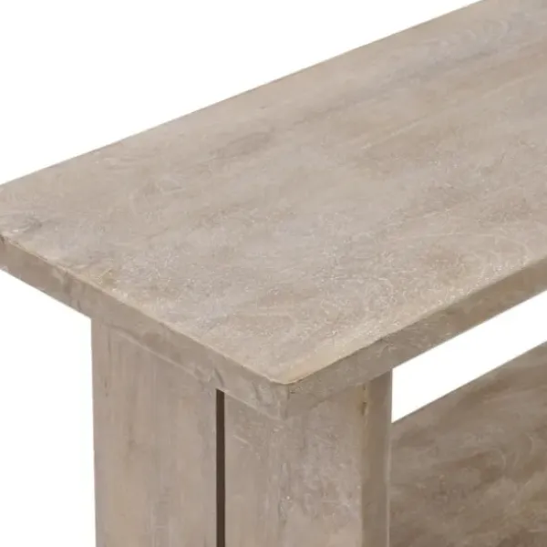Entryway Furniture-Kirkland's Home Natural Mango Wood 2-Pc. Wall Hook And Bench Set