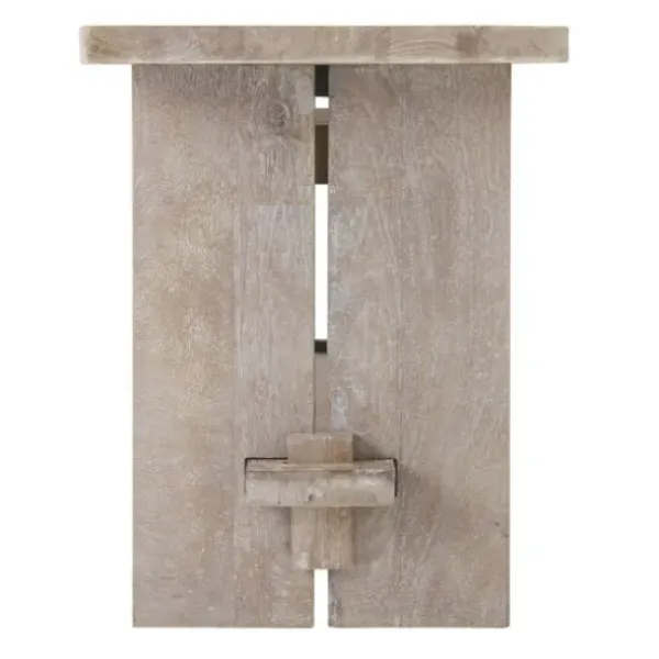 Entryway Furniture-Kirkland's Home Natural Mango Wood 2-Pc. Wall Hook And Bench Set