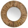 Decorative Mirrors-Kirkland's Home Natural Mango Wood Round Frame Mirror
