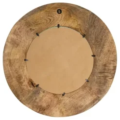 Decorative Mirrors-Kirkland's Home Natural Mango Wood Round Frame Mirror