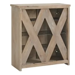 Entryway Furniture-Kirkland's Home Natural Mango Wood Shoe Cubbie