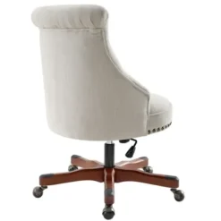 Office Furniture-Kirkland's Home Natural Miller Tufted Office Chair Tan