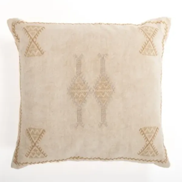 Pillows-Kirkland's Home Natural Nouree Pillow, 22 In. Tan