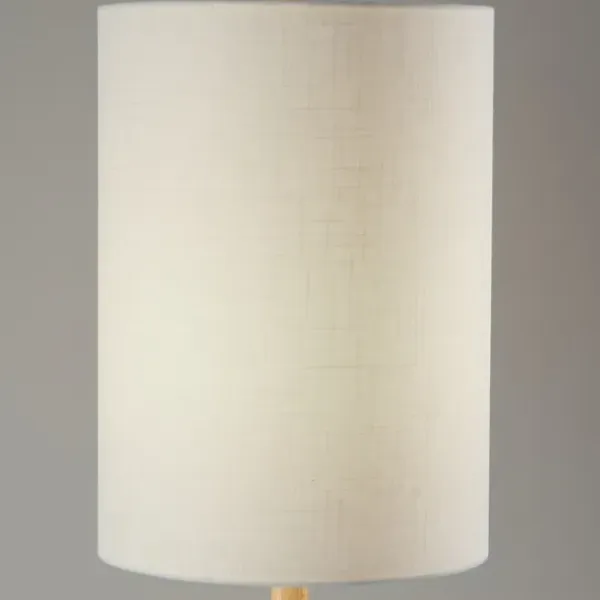 Floor Lamps-Kirkland's Home Natural Oak Wood Slim Floor Lamp White
