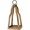 Lanterns-Kirkland's Home Natural Open Wood Frame Lantern Brown/Black