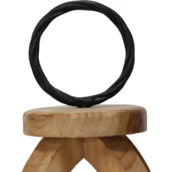 Lanterns-Kirkland's Home Natural Open Wood Frame Lantern Brown/Black