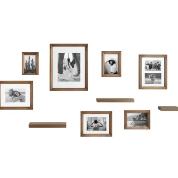 Gallery Wall Frames-Kirkland's Home Natural 10-Pc. Gallery Wall Frame And Shelf Set